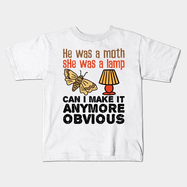 Moth Lamp Shirt - Brother May I Have Some Lamps? Kids T-Shirt by redbarron